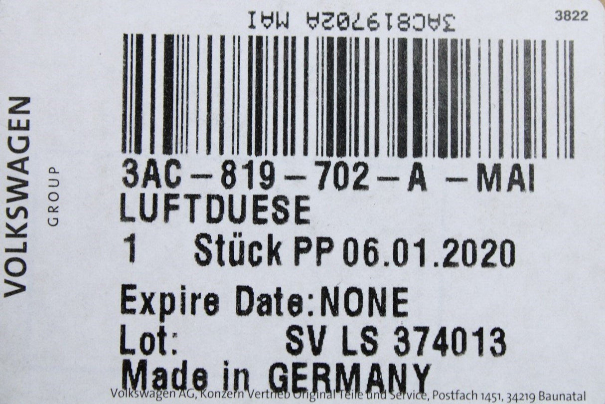 VW CC Passat B7 2009-2017 Drivers side air vent (RHD) 3AC819702A MAI