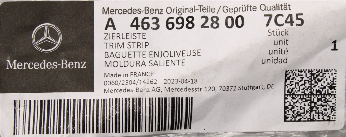 Mercedes-Benz G-Class 463 upper A-pillar trim (right) A46369828007C45
