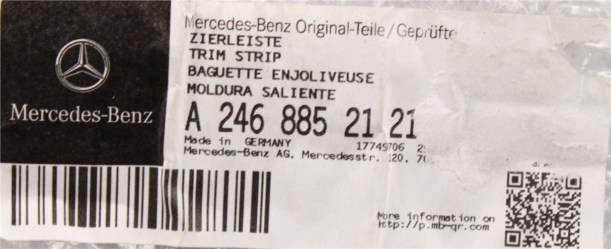 Mercedes-Benz B-Class 246 front bumper trim strip splitter A2468852121