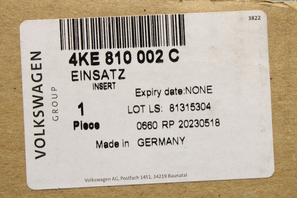 Audi e-Tron 2019-on plug-in charging door flap insert 4KE810002C