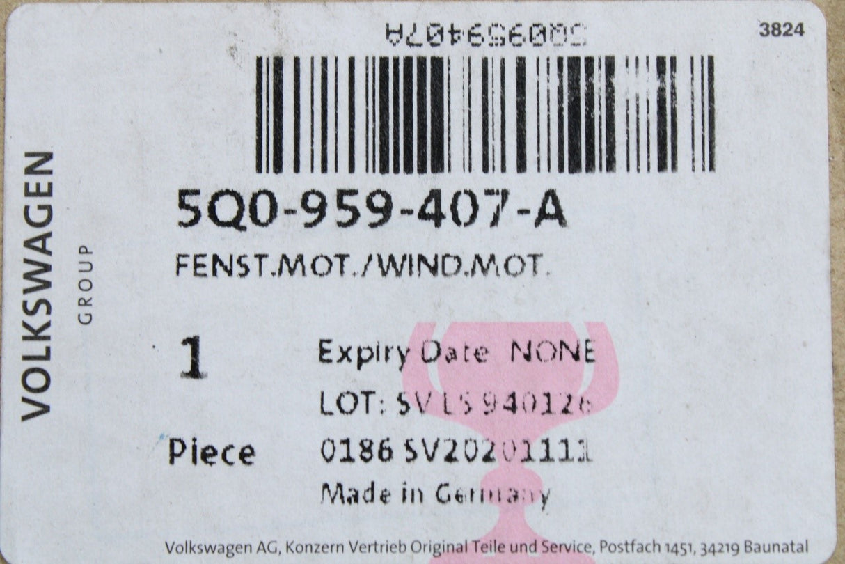 SEAT Ateca 16-on Leon 17-20 Tarraco window motor (rear left) 5Q0959407A