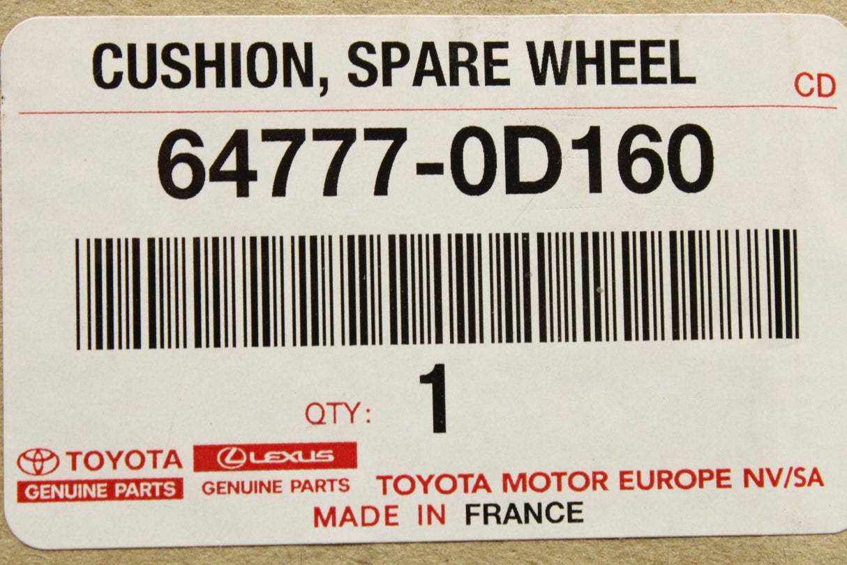 Toyota Yaris Cross 2021-on spare wheel toolkit storage foam 64777-0D160