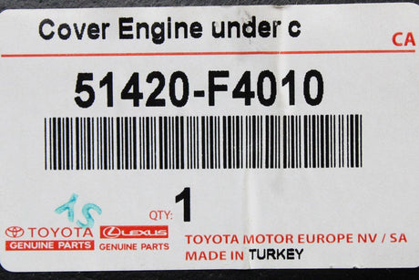 Toyota C-HR 2016-on engine under tray (front) 51420-F4010