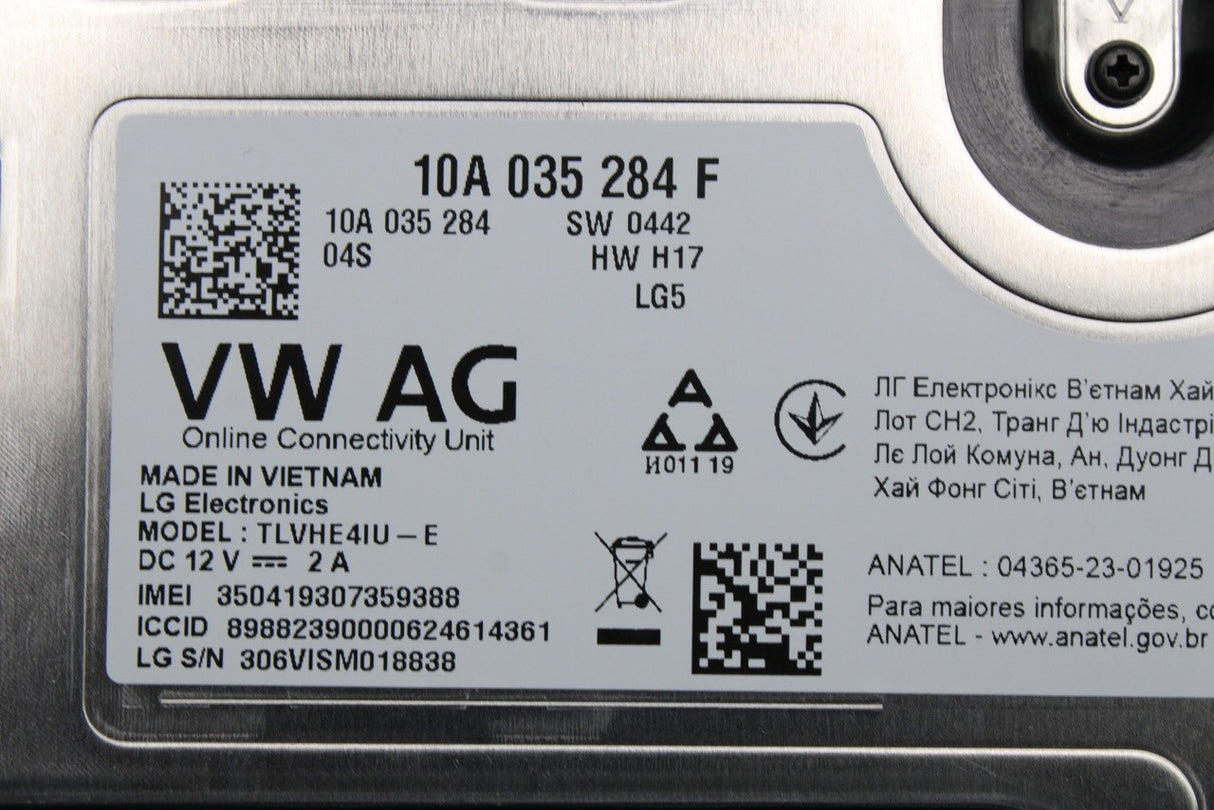 VW ID. 3 Audi Skoda CUPRA Born online services control unit 10A035284F