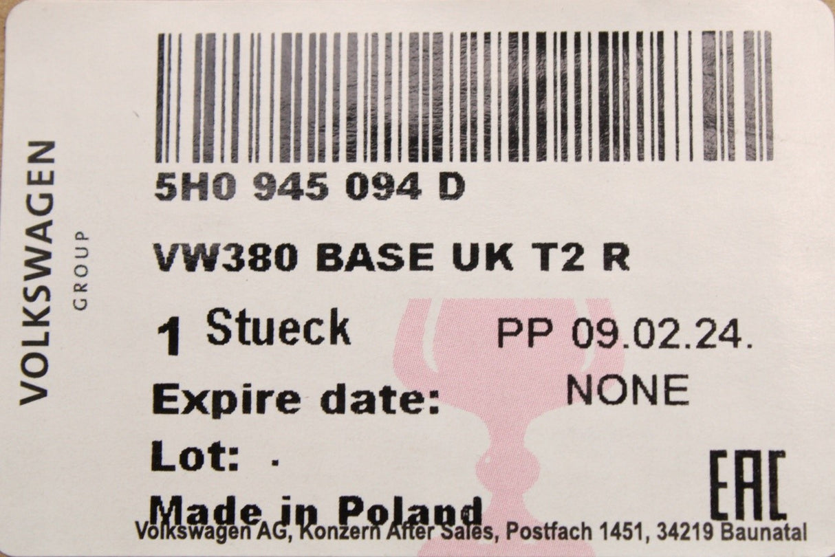 Golf MK8 2020-on RHD LED tail light (inner right) 5H0945094D