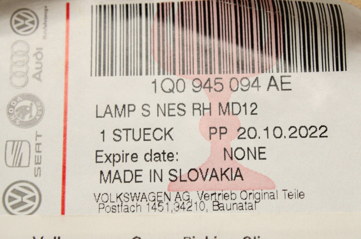 VW Eos 2011-2016 RHD inner rear LED tail light (right) 1Q0945094AE