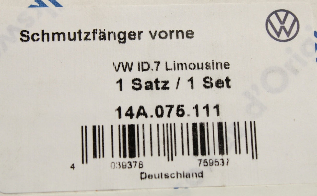 VW ID.7 202-on mud flap set (front) 14A075111