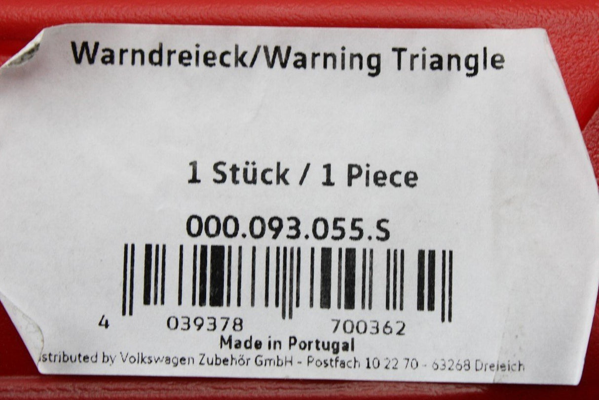 VW Audi Skoda SEAT Foldable warning triangle 000093055S