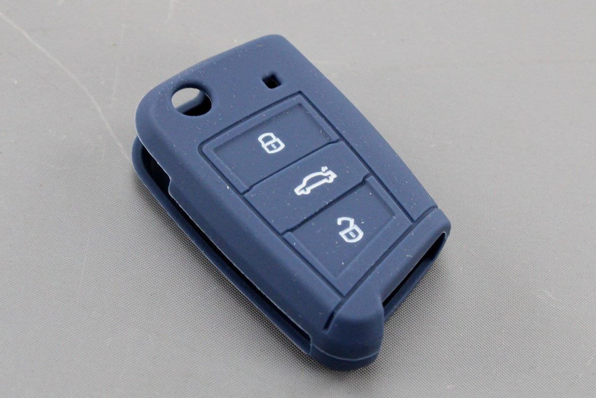 VW silicone key cover for MQB 3-button key (dark blue) 000087012AN530