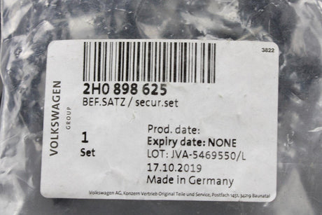 VW Amarok 2H 2010-2021 fixing screw set for front wing 2H0898625