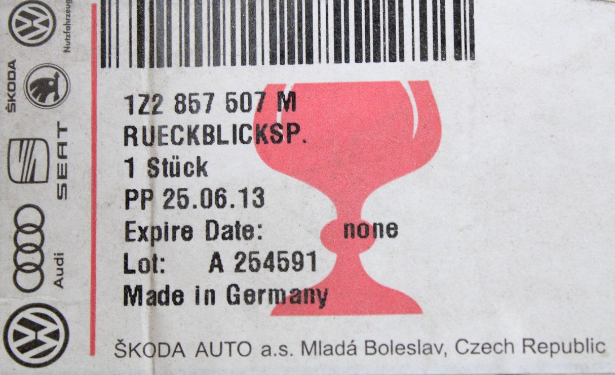 Skoda Octavia 2009-2013 RHD exterior mirror housing (left) 1Z2857507M