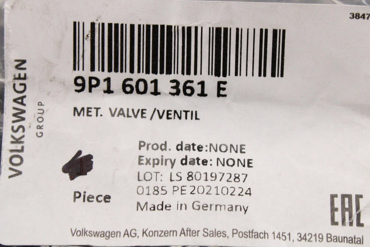 Audi e-tron Porsche metal tyre valve 9P1601361E