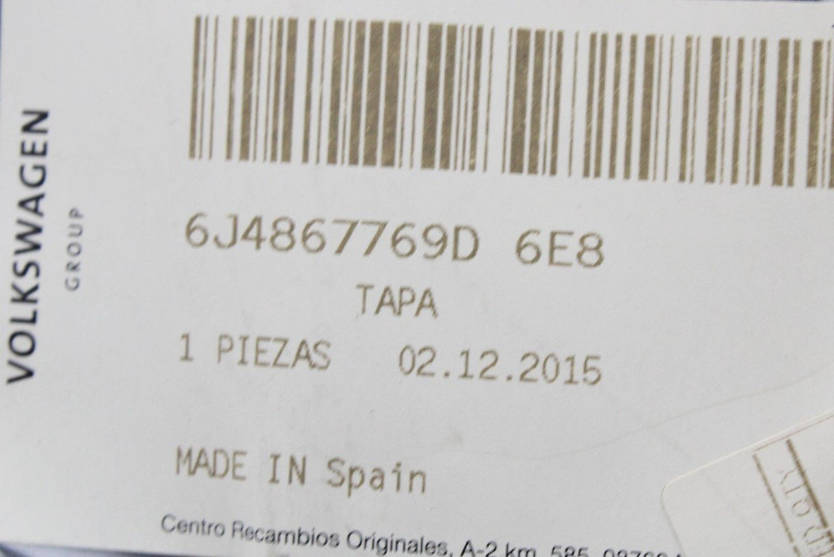 SEAT Ibiza 2009-2017 rear parcel shelf (4 door) 6J4867769D 6E8