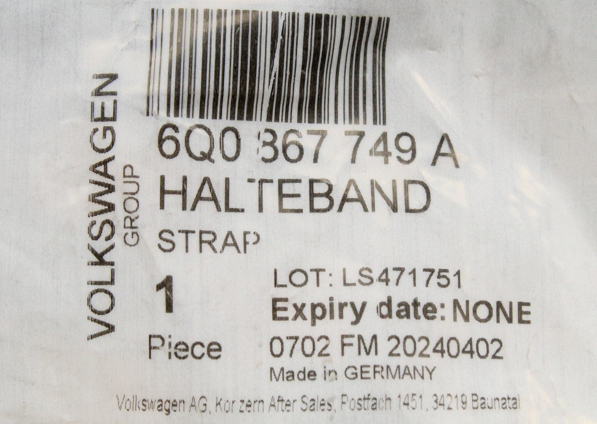 VW Polo AW Skoda Fabia Octavia spare wheel tool kit strap 6Q0867749A