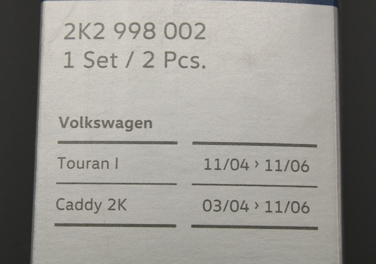 VW Caddy 2004-08 Touran RHD windscreen wiper blades (front) 2K2998002