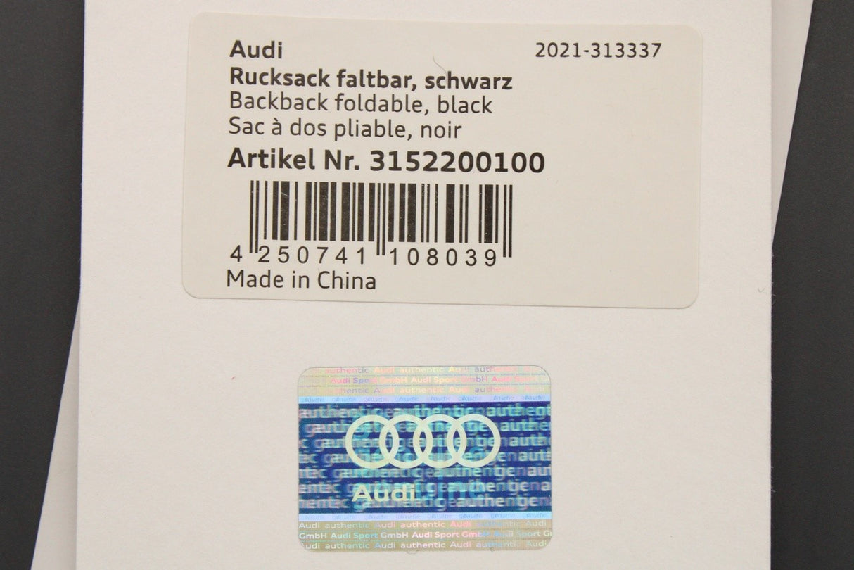 Audi 2-in-1 hip bag & daypack bag 3152200100