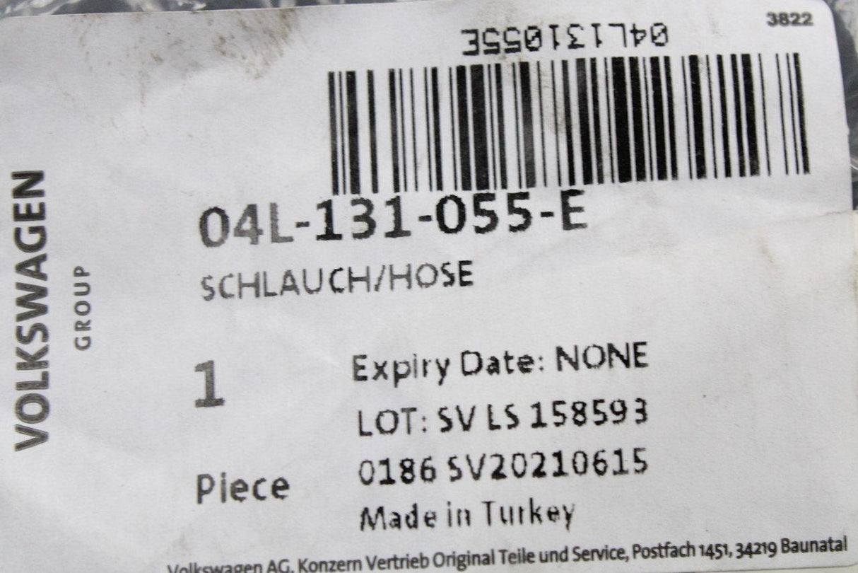 VW Touran 2016-on vacuum hose set (1.6 2.0 TDI) 04L131055E