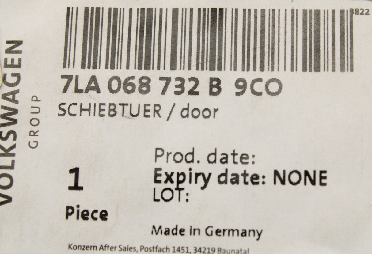 VW California T6.1 2020-24 sliding cupboard door (right)7LA068732B 9CO