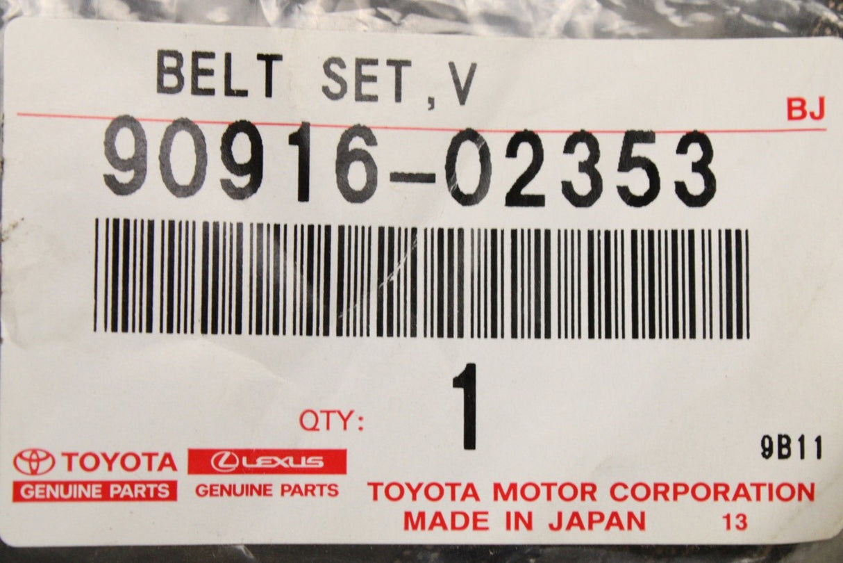 Toyota Land Cruiser 1990-1998 auxilliary belt (pair) 90916-02353