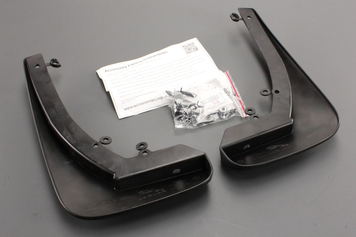 Jaguar XF 2016-on mud flap set (front) T2H12952