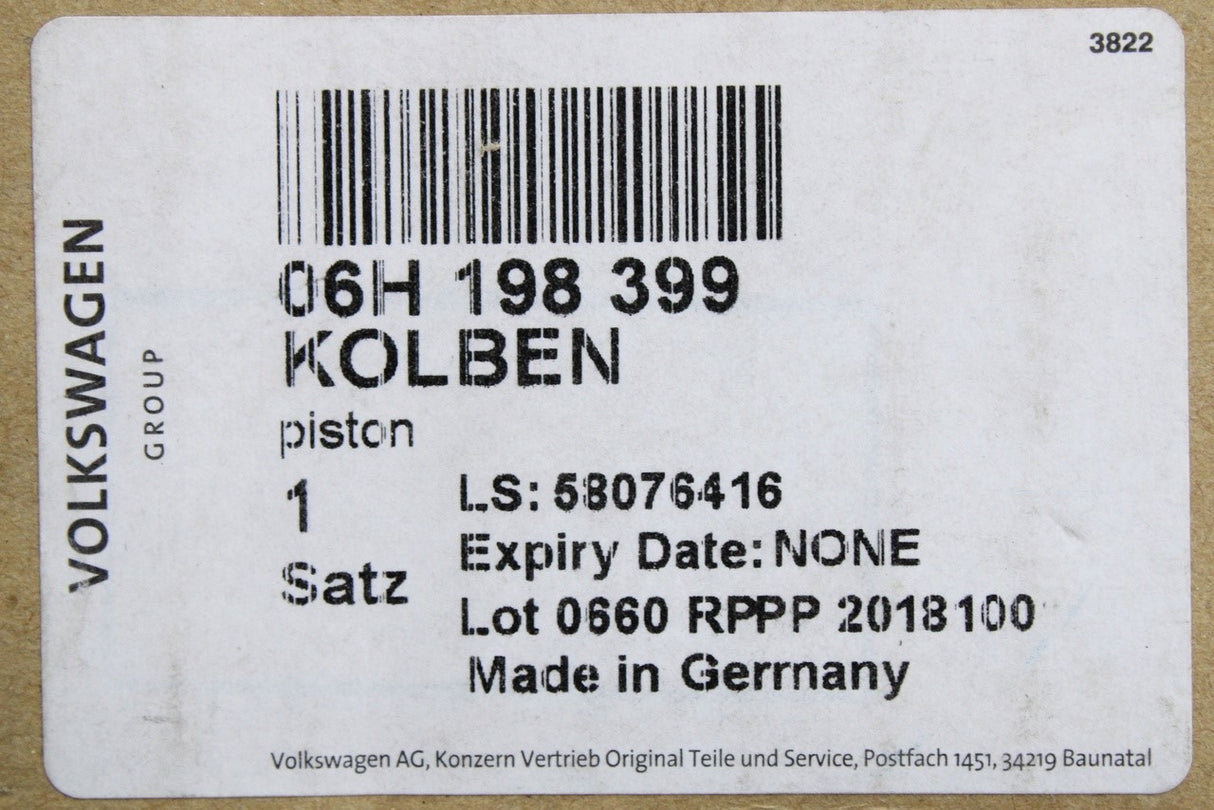 VW Audi Skoda SEAT 2009- 2018 1.8 TFSI pistons and conrods set 06H198399