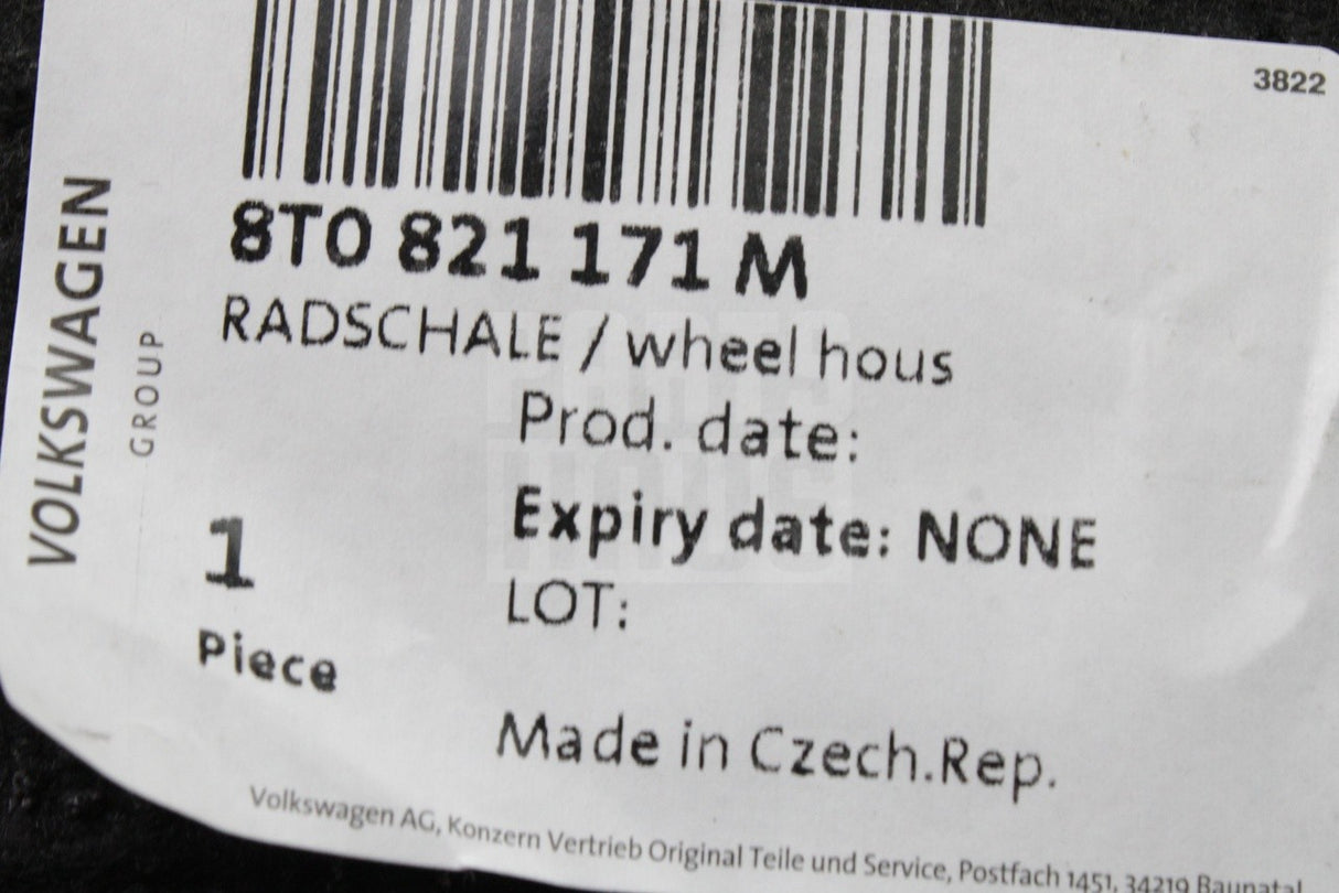Audi A5 S5 2012-2017 front wheel arch liner (left) 8T0821171M