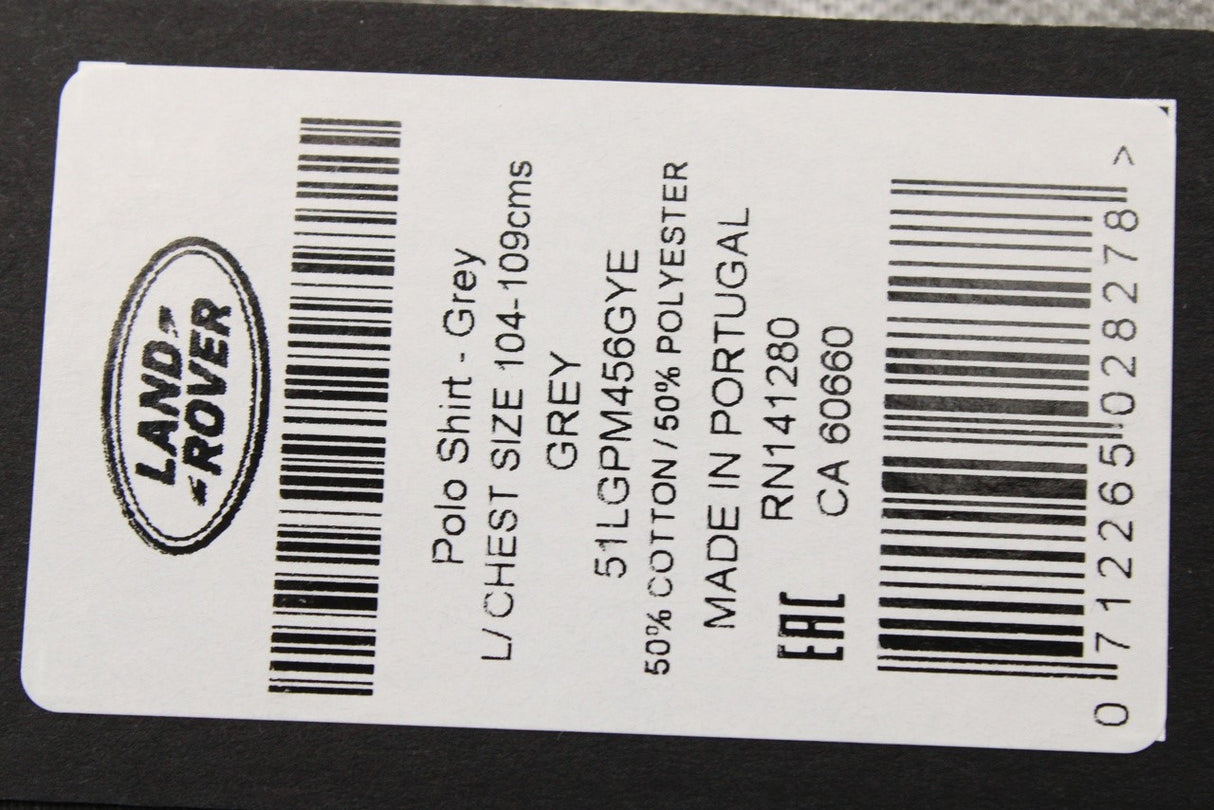 Land Rover men's accent collar polo shirt (L) LGPM456GYE