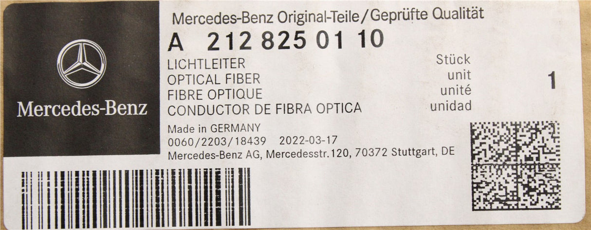 Mercedes-Benz E-Class W212 door card fibre optic (left) A2128250110