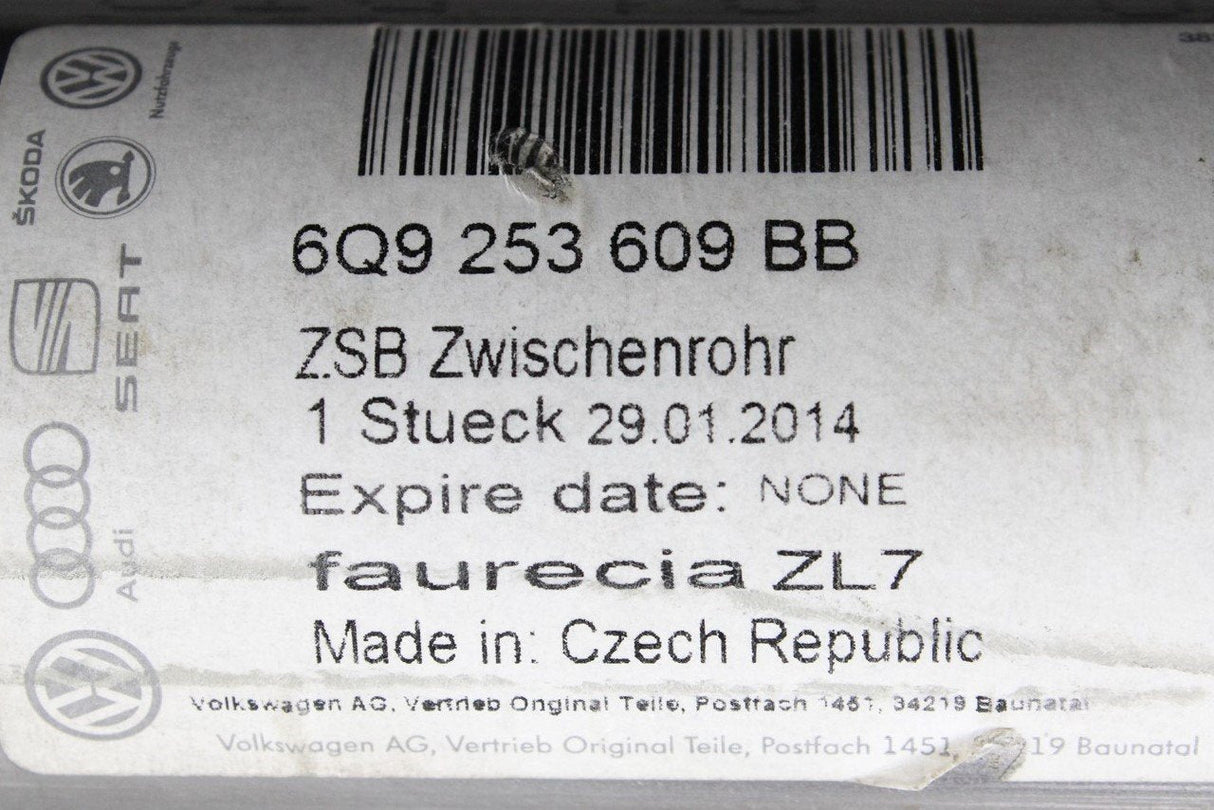Skoda Fabia 6Y 00-07 Estate 1.4 petrol rear exhaust silencer 6Q9253609BB