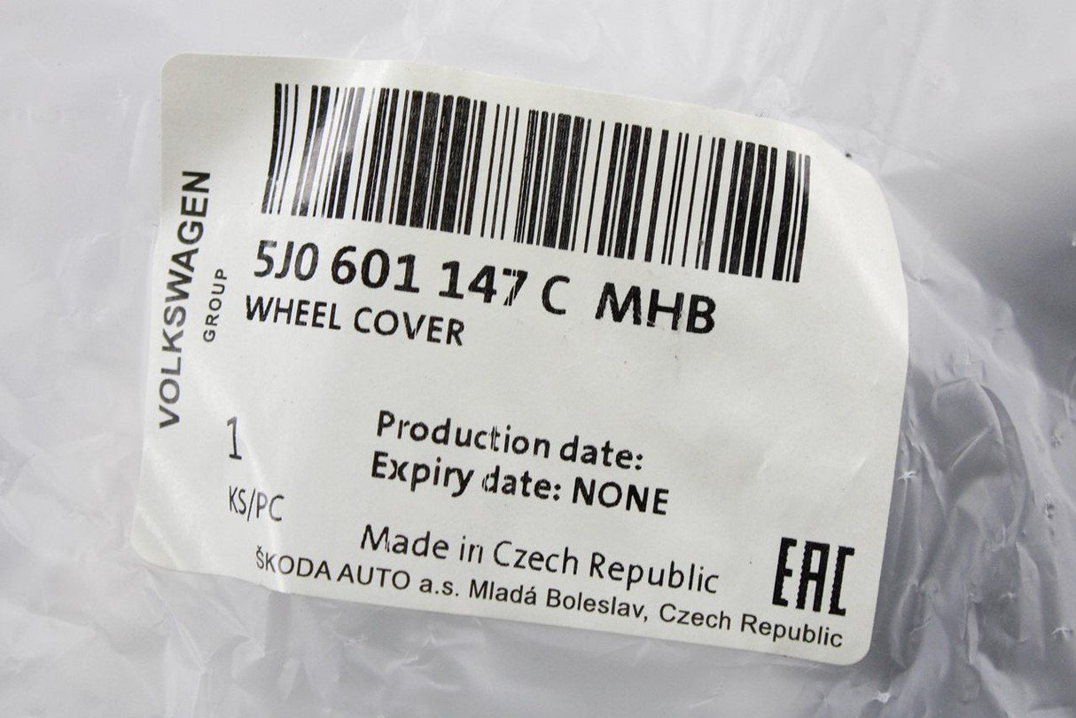 Skoda Fabia Roomster single 15'' wheel trim hub cap 5J0601147C MHB