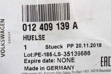 VW Audi Skoda SEAT final drive gearbox shaft needle bush 012409139A
