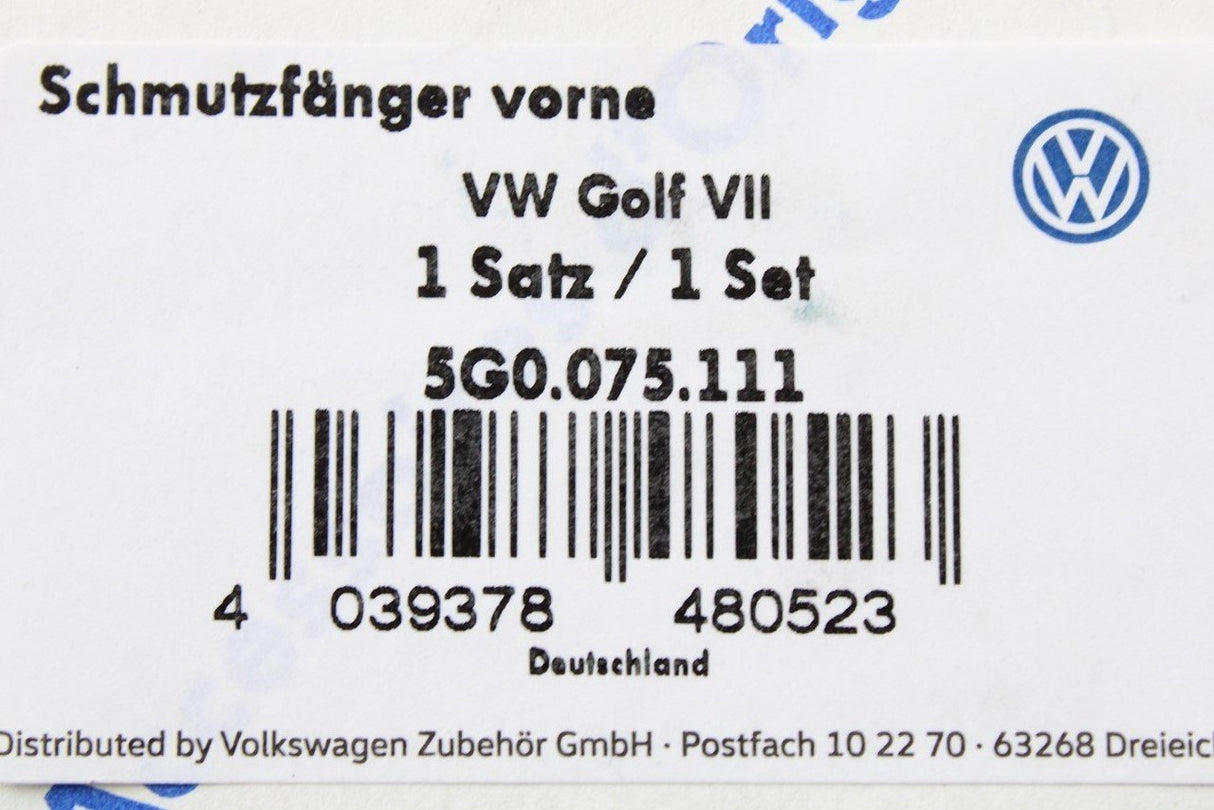 VW Golf MK7 MK7.5 2013-20 accessory mud flaps set (front) 5G0075111