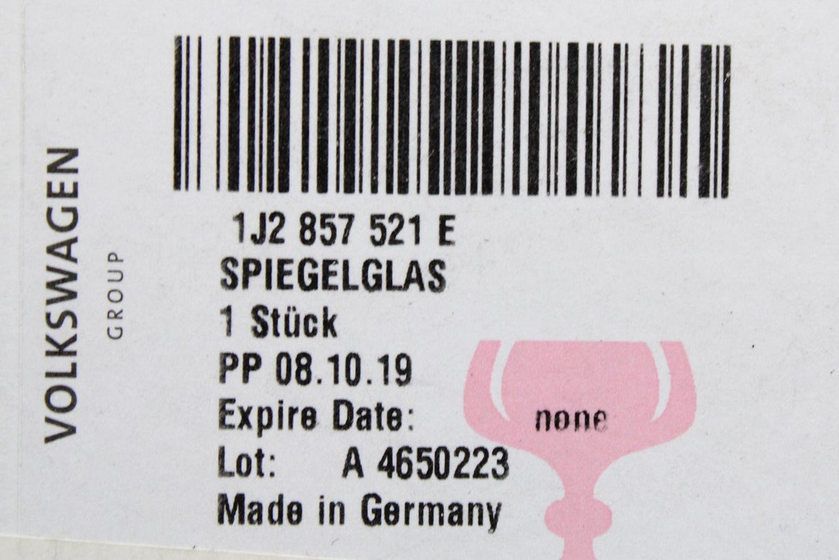 VW Golf MK4 Bora 1999-2005 heated convex mirror glass (left) 1J2857521E