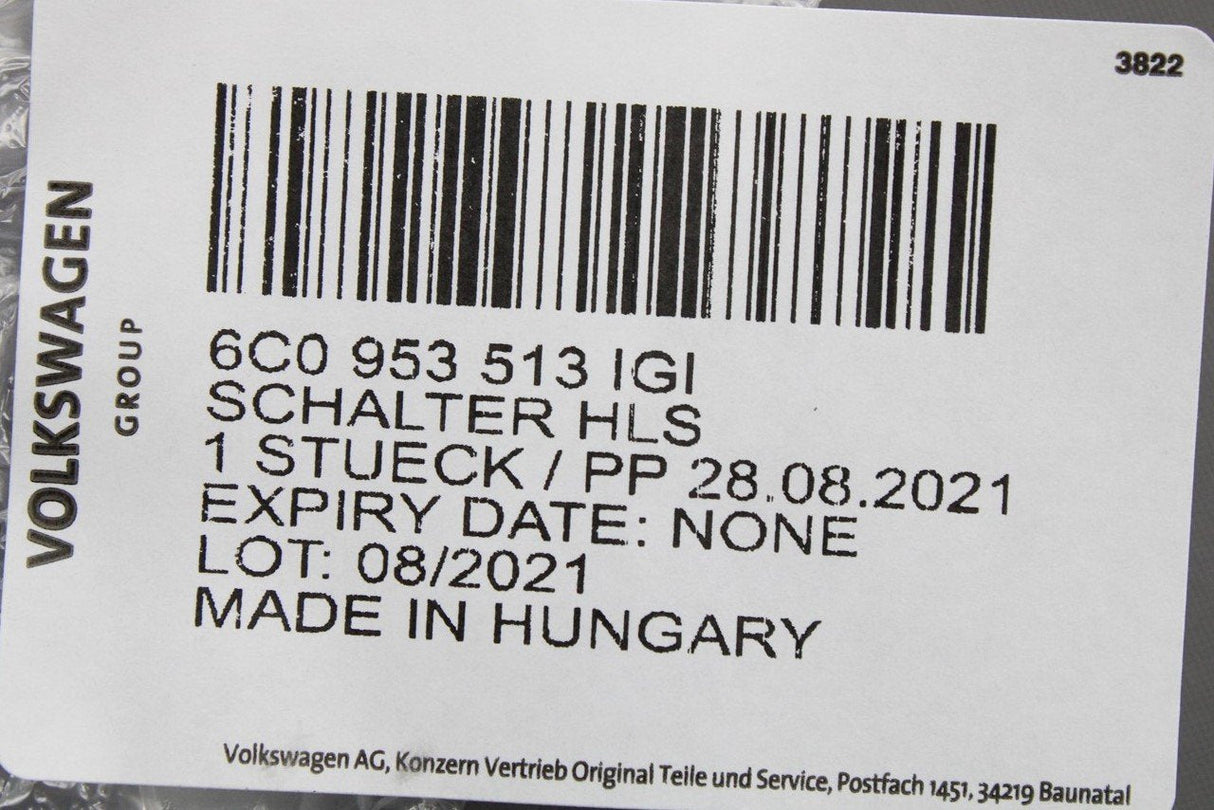 VW Polo 6C Skoda SEAT 15-21 steering column stalk switches 6C0953513 IGI