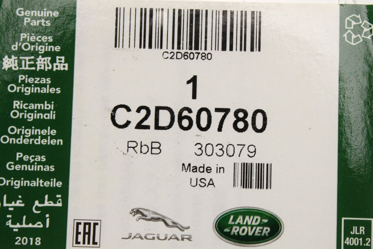 Jaguar union jack flag valve stem caps (black) C2D60780