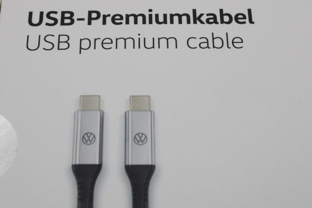 Volkswagen illuminated USB-C to USB-C premium charging cable 000051446CD