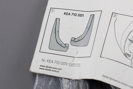 Skoda Fabia 5J 2007-2014 Accessory mud flaps (rear) KEA710001