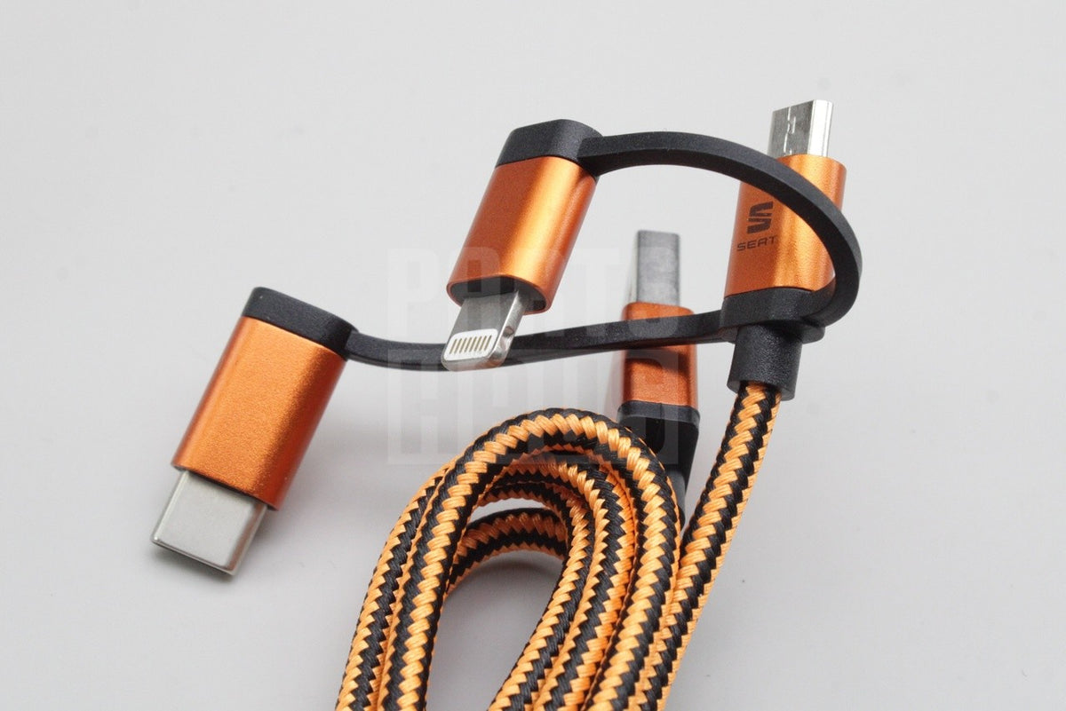 SEAT accessory 3-in-1 usb charging cable 000051444AN