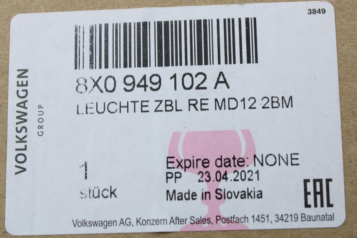 Audi A1 S1 2011-18 wing mirror indicator lens (right) 8X0949102A