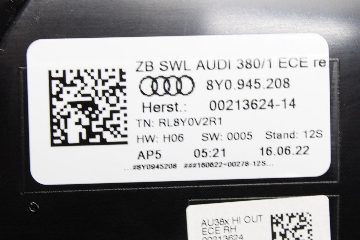 Audi A3 S3 RS3 8Y 2020-on LED tail light (rear outer right) 8Y0945208