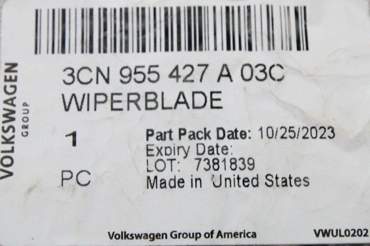 VW Teramont 2024-on rear aero wiper blade 3CN955427A 03C