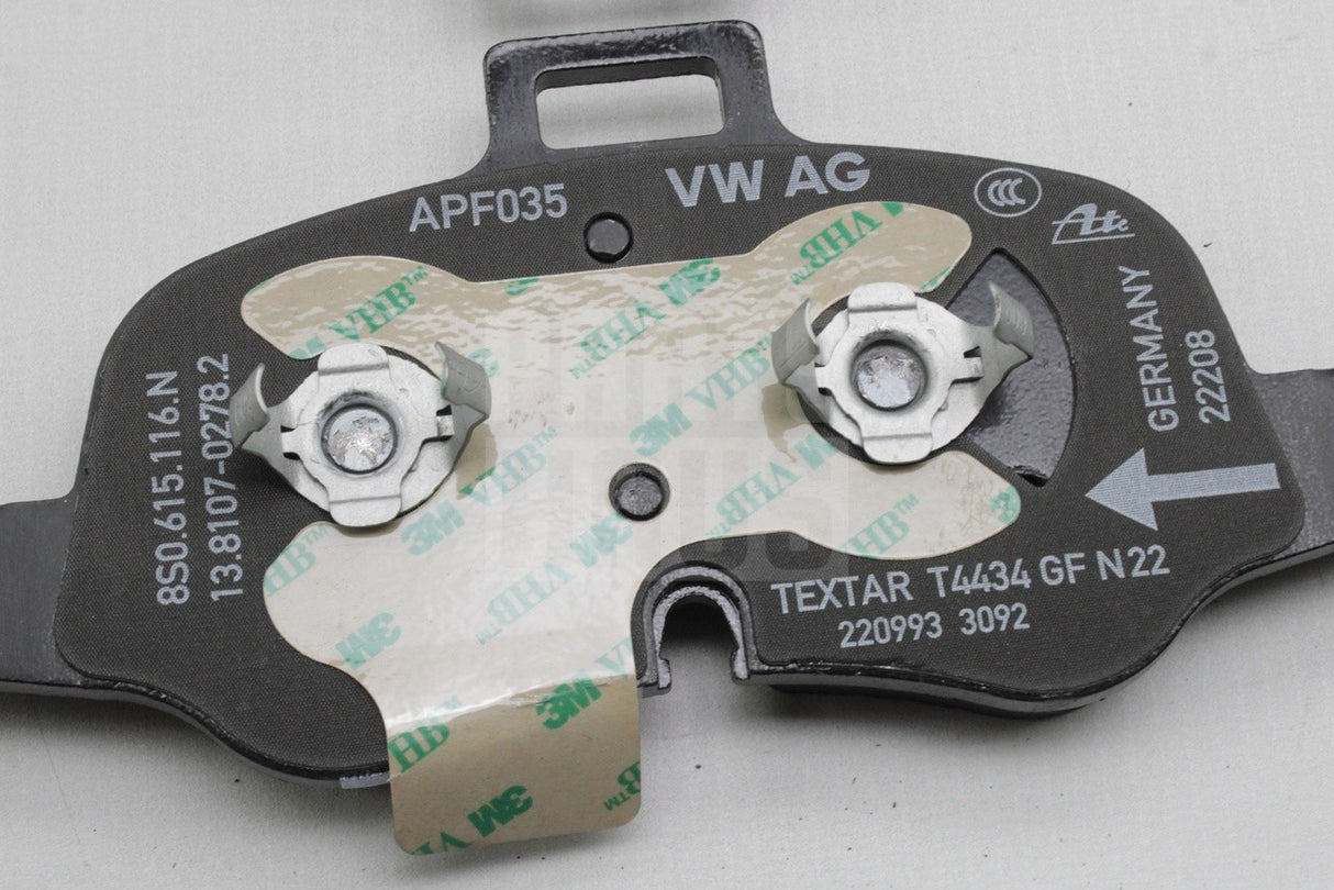 Audi TTS 2015-2024 front brake pad set (338x30mm) 8S0698151G