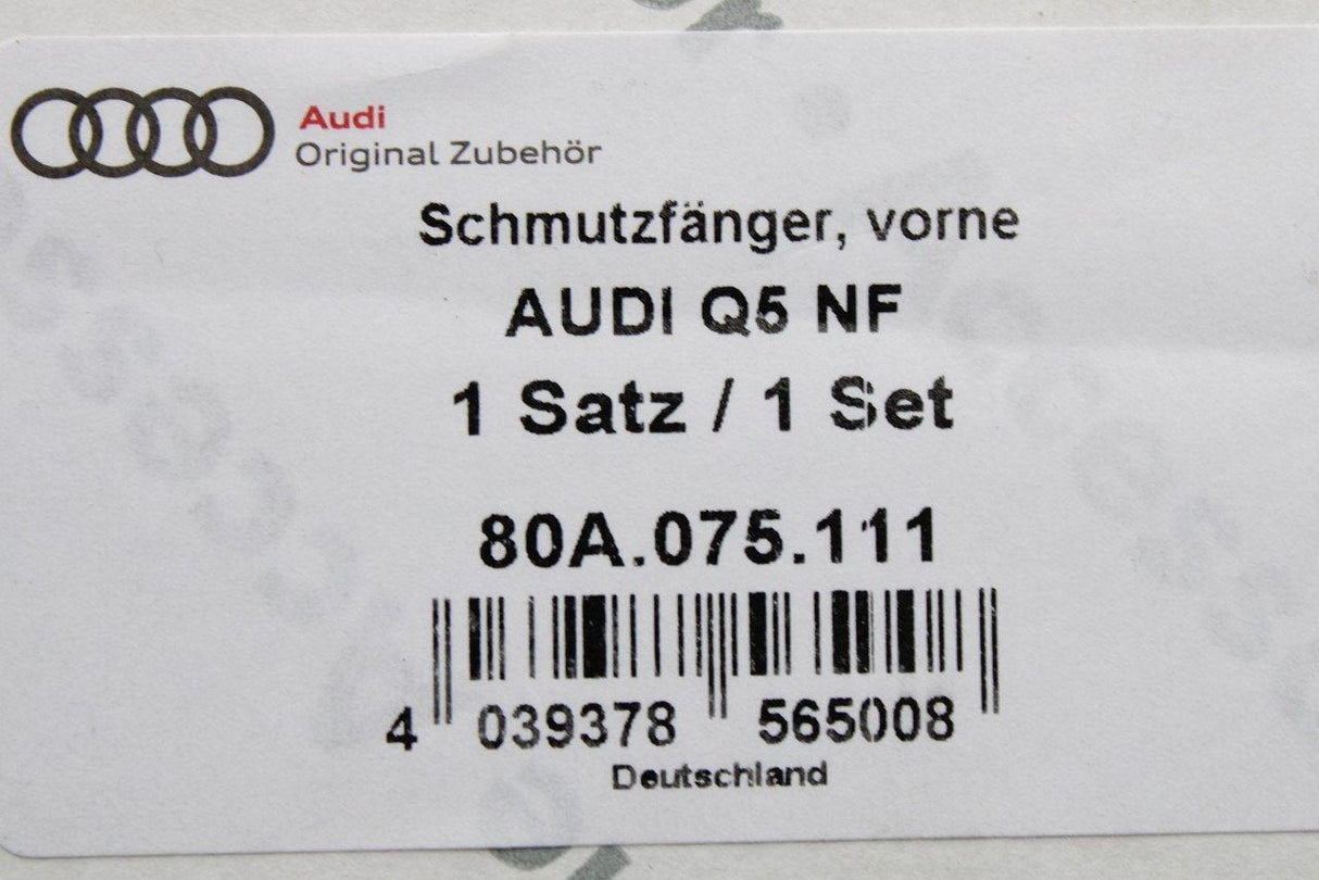 Audi Q5 2017-Onward front mud flaps (not S-line) 80A075111