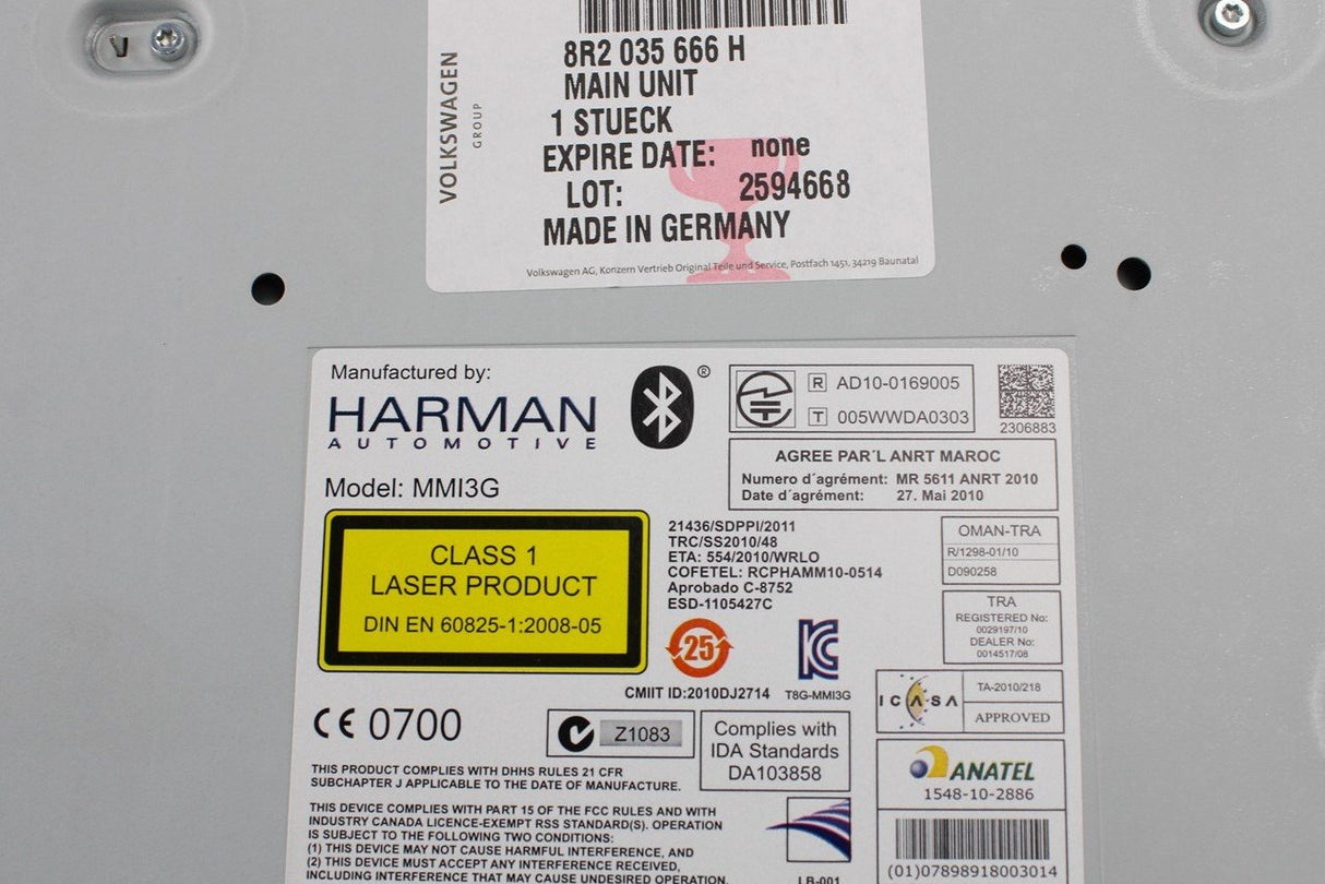 Audi A4 RS4 A5 RS5 Q5 2010-2017 Multimedia Control unit 8R2035666H