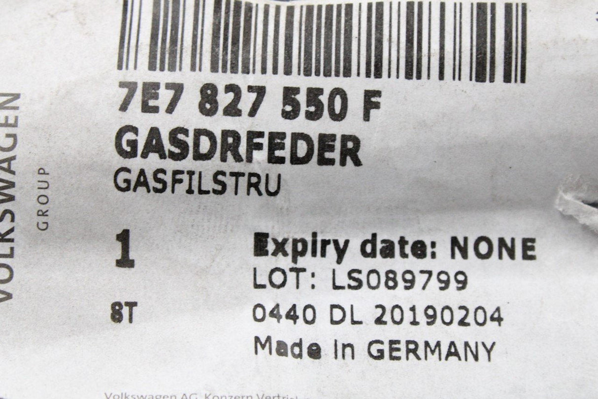 VW California T6 T6.1 2016-on gas filled boot strut 7E7827550F