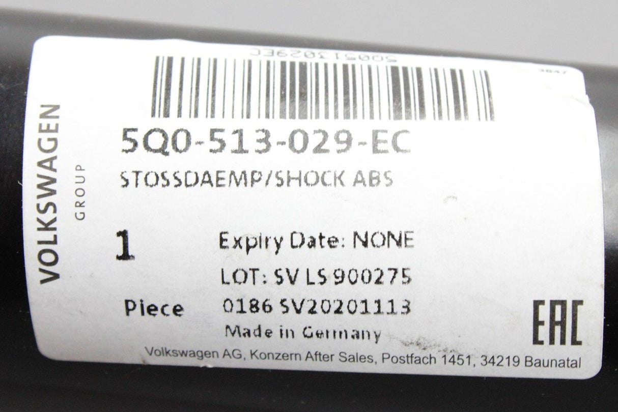 Audi A3 S3 8V 2013-2020 rear gas shock absorber (x1) 5Q0513029EC