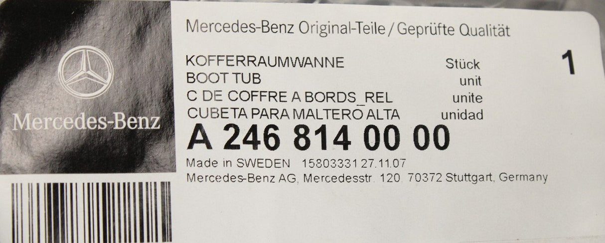 Mercedes-Benz B Class boot liner A2468140000