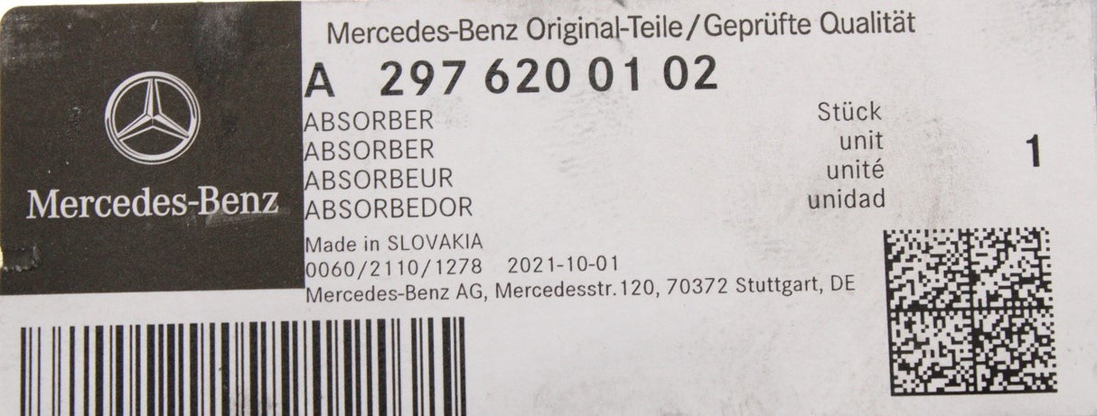 Mercedes-Benz EQS front bumper reinforcement bracket (left) A2976200102
