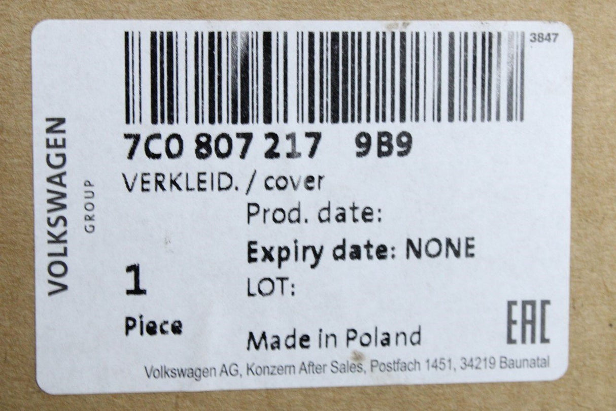 VW Crafter 2017-2021 Front bumper cover (Satin Black) 7C0807217 9B9