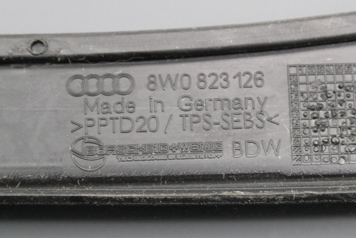 Audi A4 S4 RS4 16-25 side bonnet impact protection seals 8W0823125 / 8W0823126